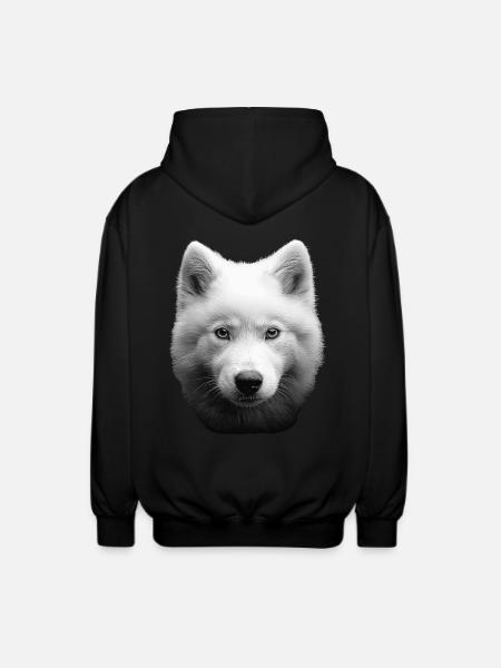 Samojede - Unisex Kapuzenjacke - Schwarz