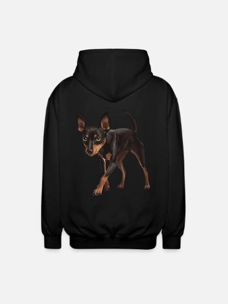 Zwergpinscher - Unisex Kapuzenjacke - Schwarz