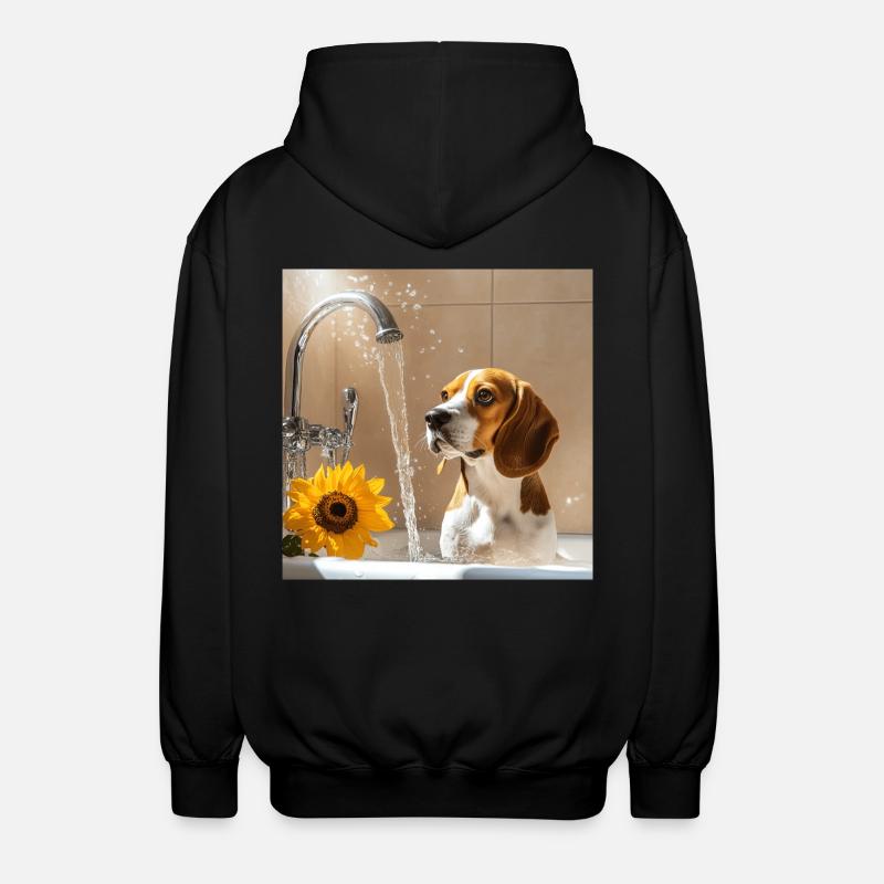 Beagle - Unisex Kapuzenjacke - Schwarz