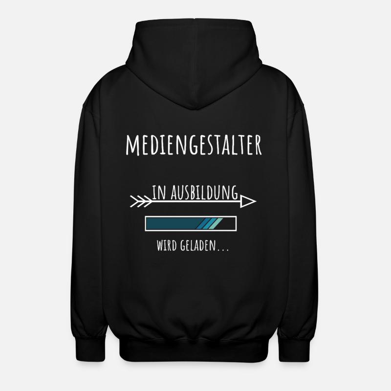 Mediengestalter Ausbildung Beruf Geschenk - Unisex Kapuzenjacke - Schwarz