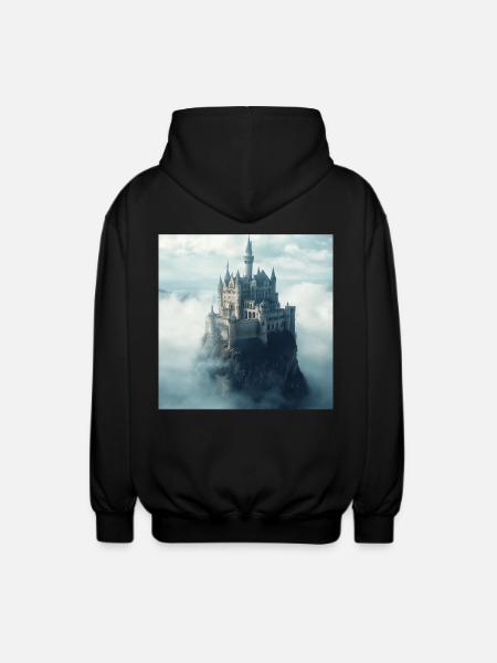 Mittelalterliche Burg - Unisex Kapuzenjacke - Schwarz