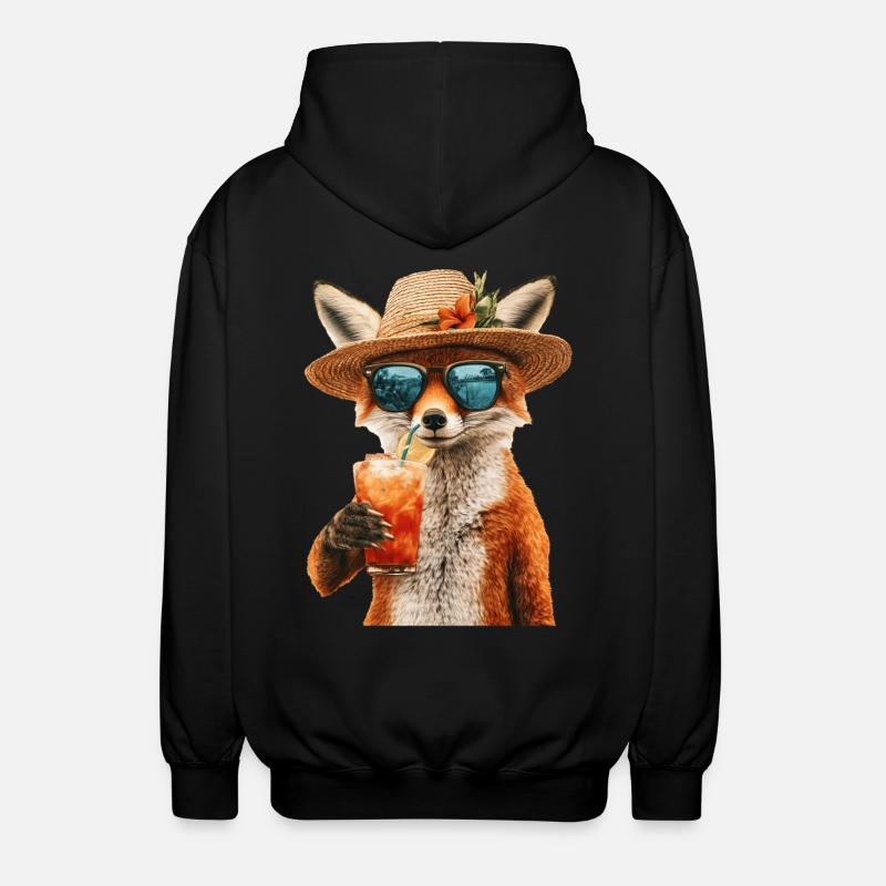 Fuchs - Unisex Kapuzenjacke - Schwarz