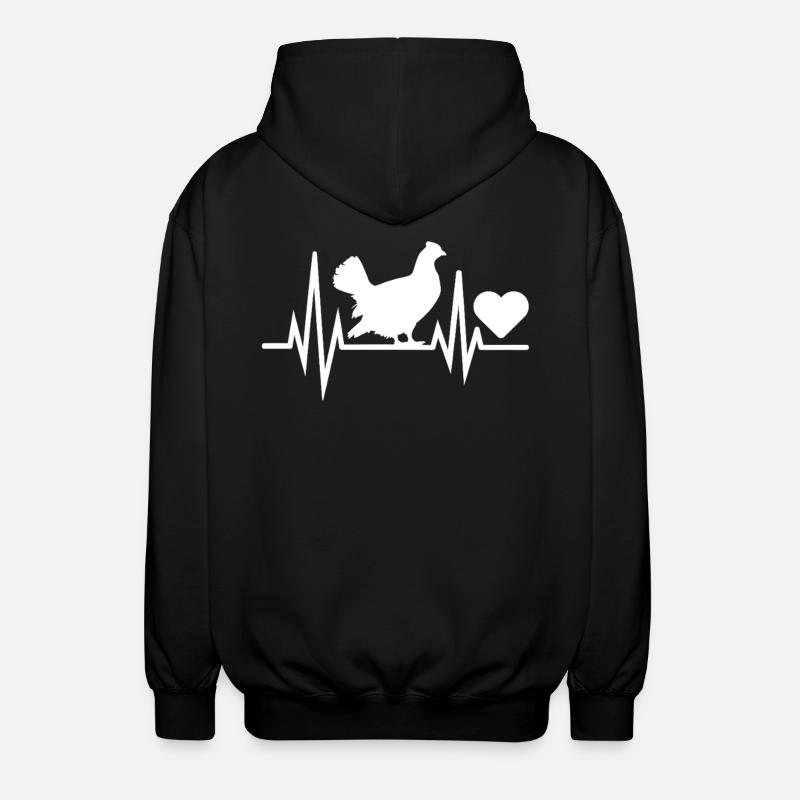 Auerhahn - Unisex Kapuzenjacke - Schwarz