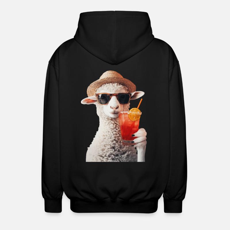 Schaf - Unisex Kapuzenjacke - Schwarz