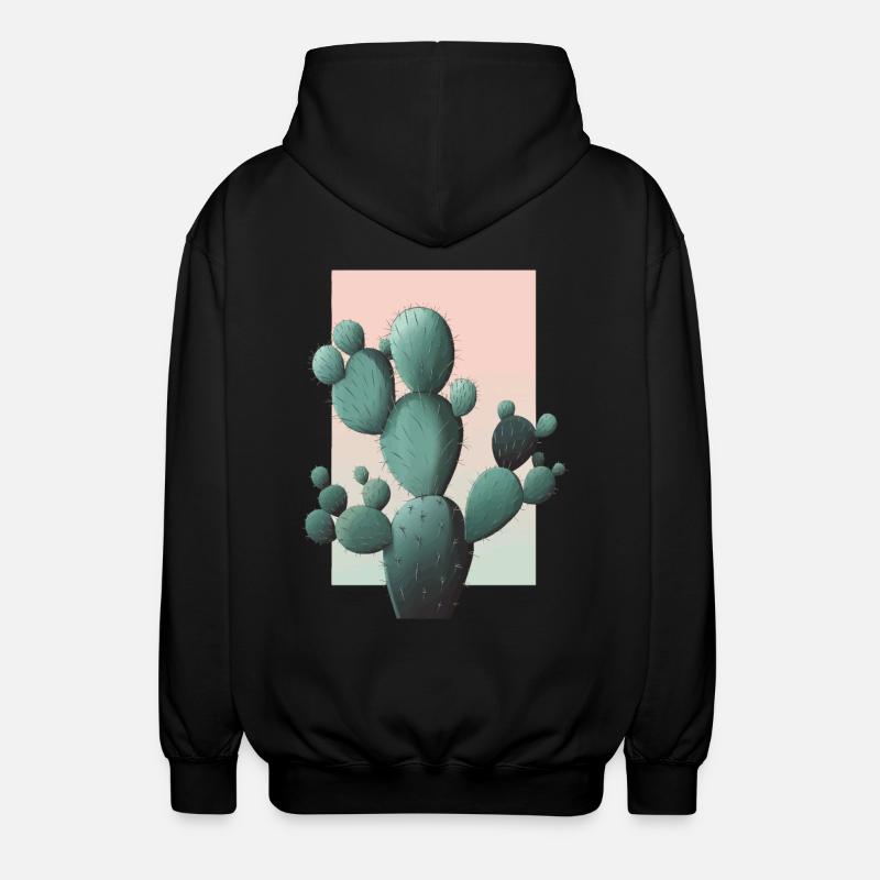 Kaktus - Unisex Kapuzenjacke - Schwarz