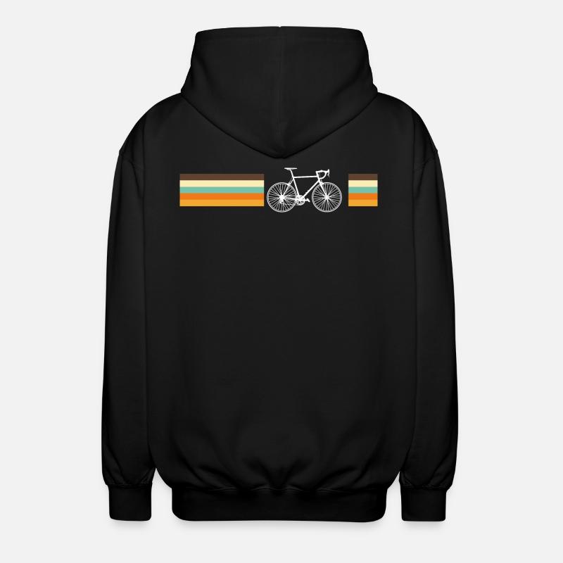 Bicycle design retro design - Unisex Hooded Jacket - black