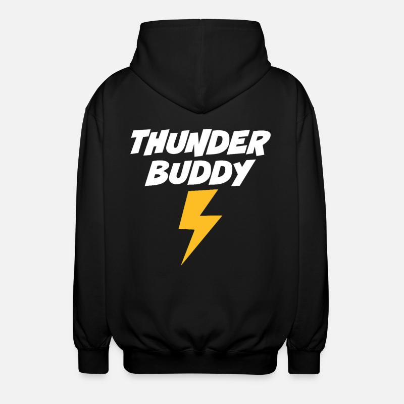 Thunder Buddy - Unisex Hooded Jacket - black
