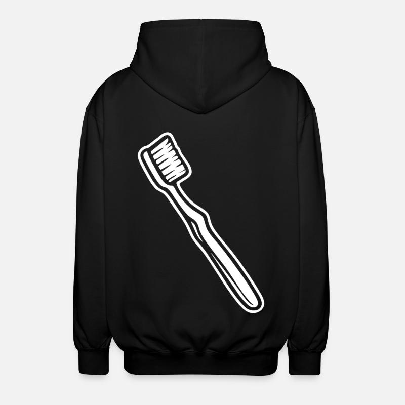 Toothbrush Design – Clean & Fun - Unisex Hooded Jacket - black