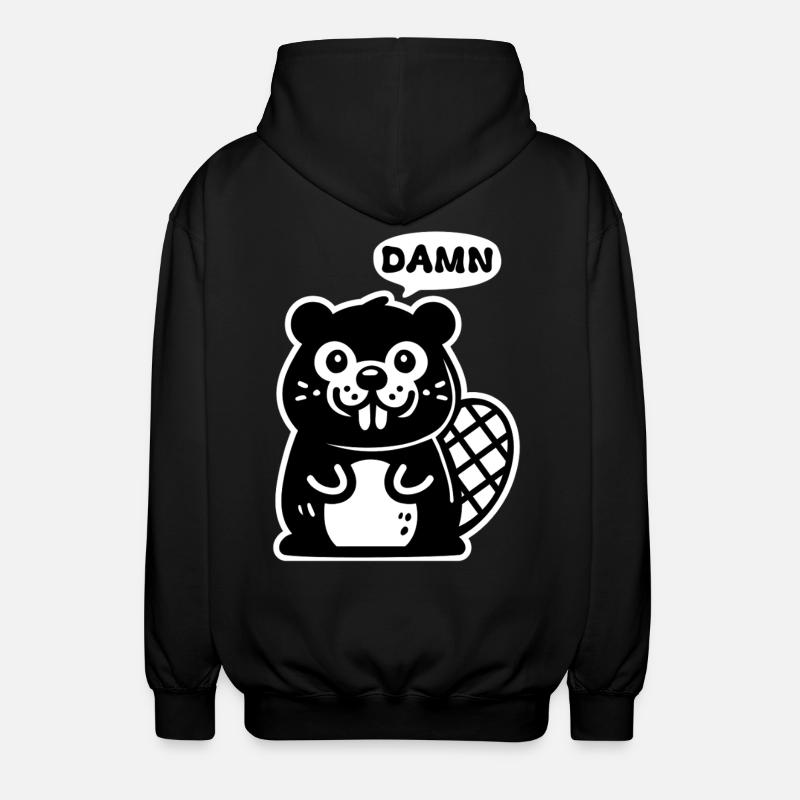 Maudit castor - Veste à capuche unisexe - noir