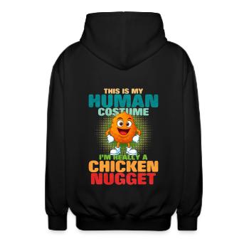 Chicken Nugget - Unisex Kapuzenjacke - Schwarz - Hinten - AI Model Male 185 light (185cm)