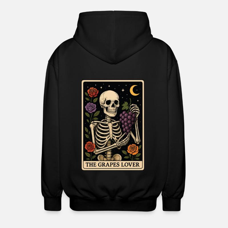 Tarot au raisin - Veste à capuche unisexe - noir