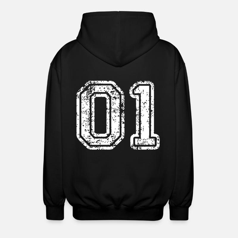 01 - Veste à capuche unisexe - noir