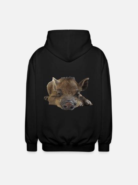 Warzenschwein - Unisex Kapuzenjacke - Schwarz