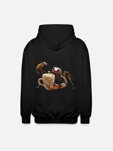 Skorpion Kaffee - Unisex Kapuzenjacke - Schwarz