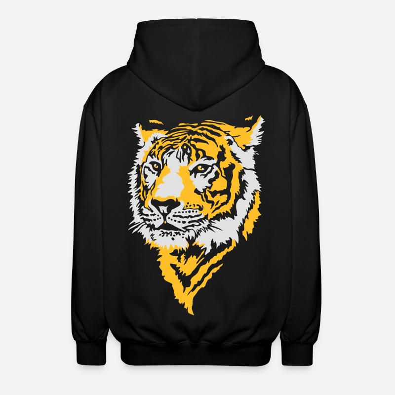 Tête de tigre flex - Veste à capuche unisexe - noir