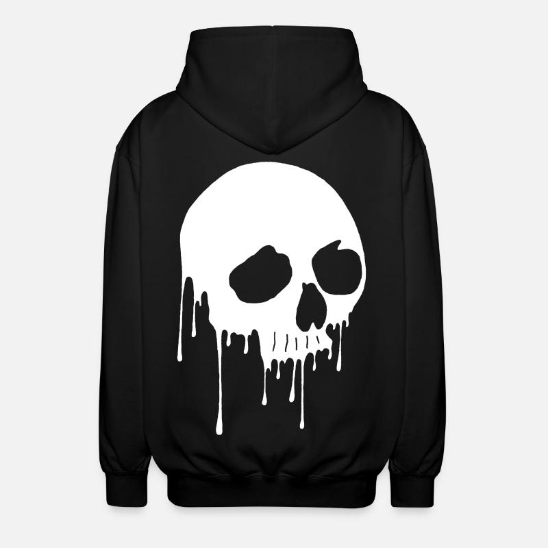 Crâne blanc et graffiti - Veste à capuche unisexe - noir