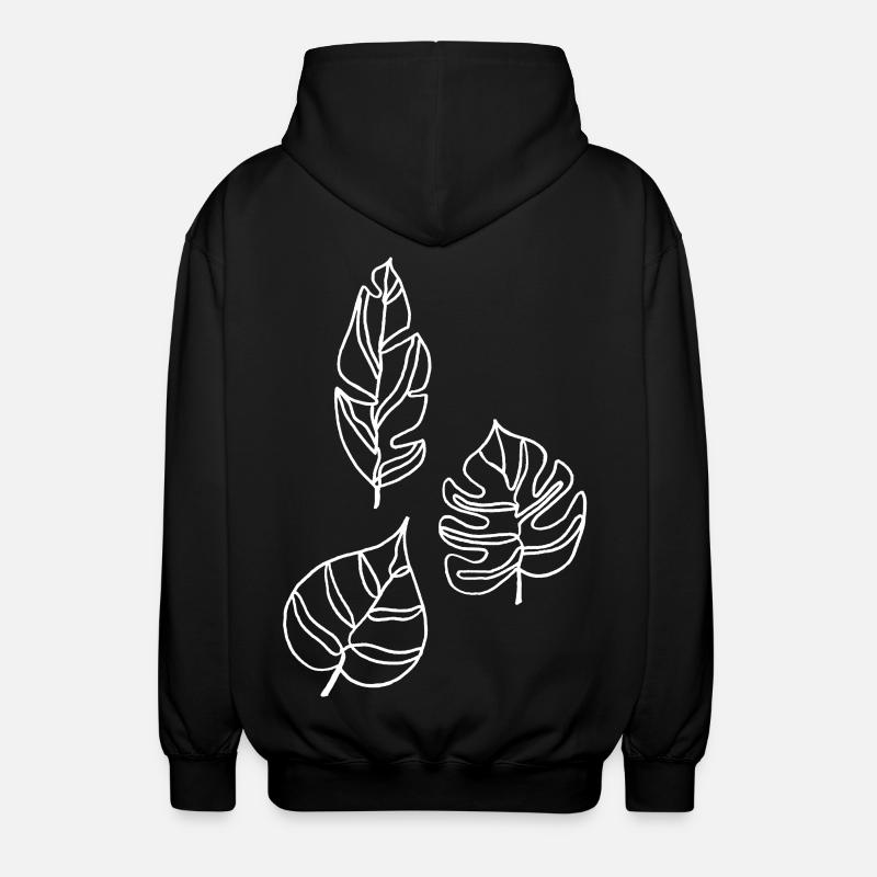 Esquisse de la nature (blanc) - Veste à capuche unisexe - noir