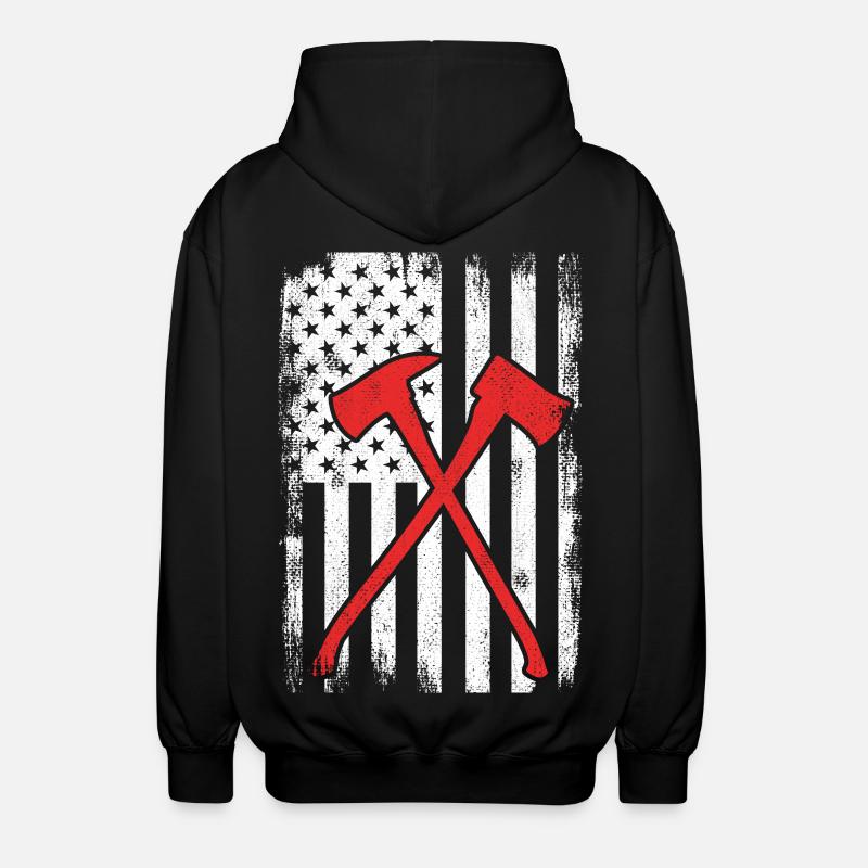 Brigade des pompiers des États-Unis - Veste à capuche unisexe - noir