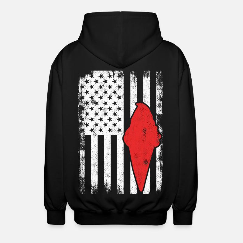 Crème glacée des États-Unis - Veste à capuche unisexe - noir
