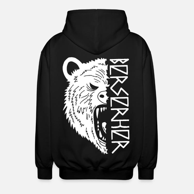 Guerrier ours blanc - Veste à capuche unisexe - noir