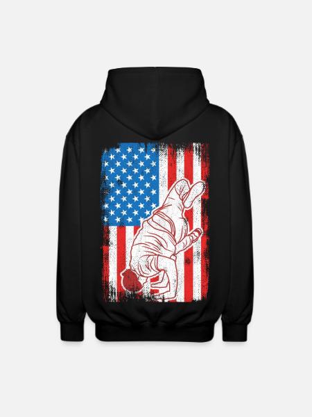 4. Juli USA Breakdance - Unisex Kapuzenjacke - Schwarz