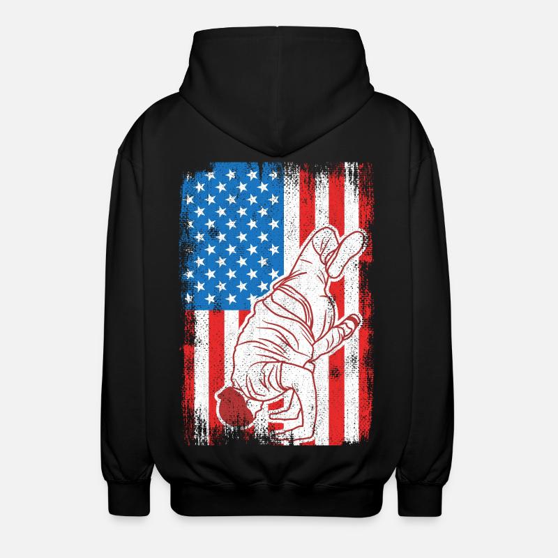 4. Juli USA Breakdance - Unisex Kapuzenjacke - Schwarz