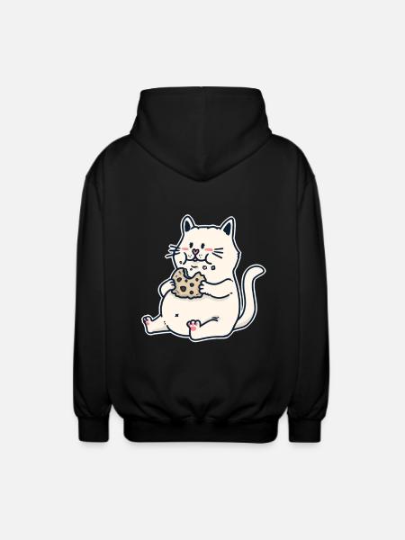 Cat Kitten Cookie Fantasy Lapset Baby Cartoon Xmas - Unisex-hupparitakki - musta