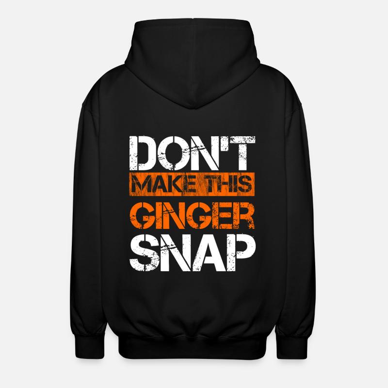 Redhead Ginger Ginger Redhead Gift - Unisex Hooded Jacket - black