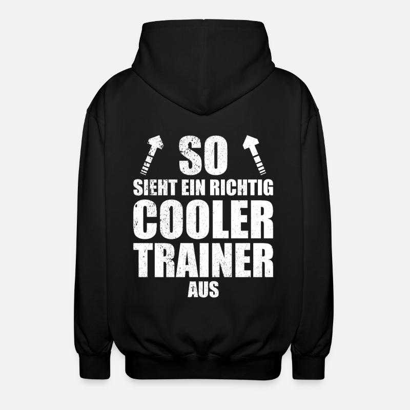 Trainer, trainerin, mannschaft, erste mannschaft, - Unisex Kapuzenjacke - Schwarz