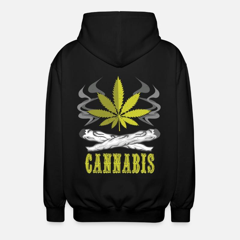 Cannabis Weed Weed Weed Gift - Unisex Hooded Jacket - black