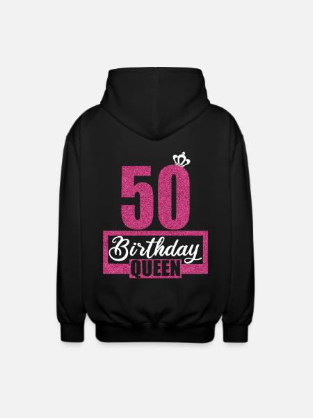 50e verjaardag 50 jaar jaren 50 Verjaardag Koningin - Uniseks zip hoodie - zwart