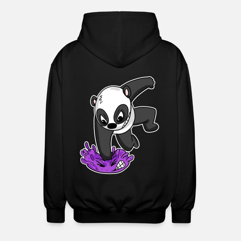 Panda Virus Combat - Veste à capuche unisexe - noir