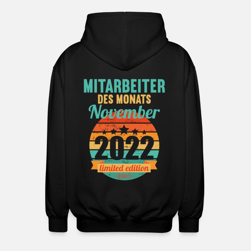 Mitarbeiter des Monats November 2022 - Unisex Kapuzenjacke - Schwarz