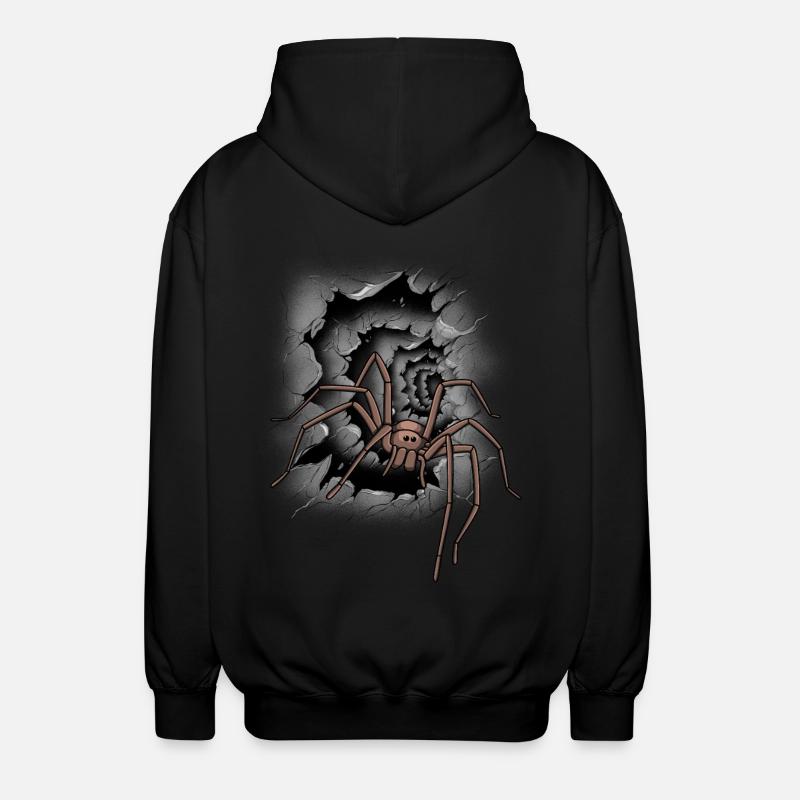 Araignée Halloween Araignées - Veste à capuche unisexe - noir