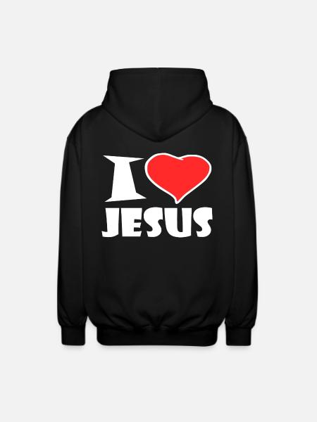 J'aime jésus - Veste à capuche unisexe - noir
