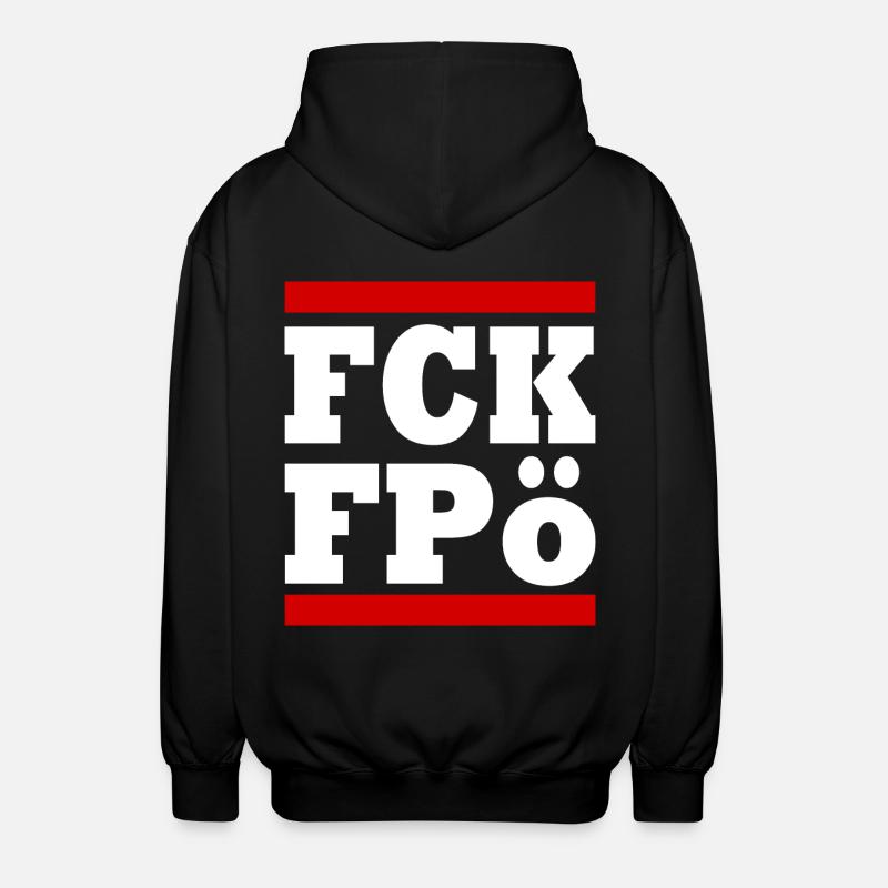 Fck fpö - Unisex Hooded Jacket - black