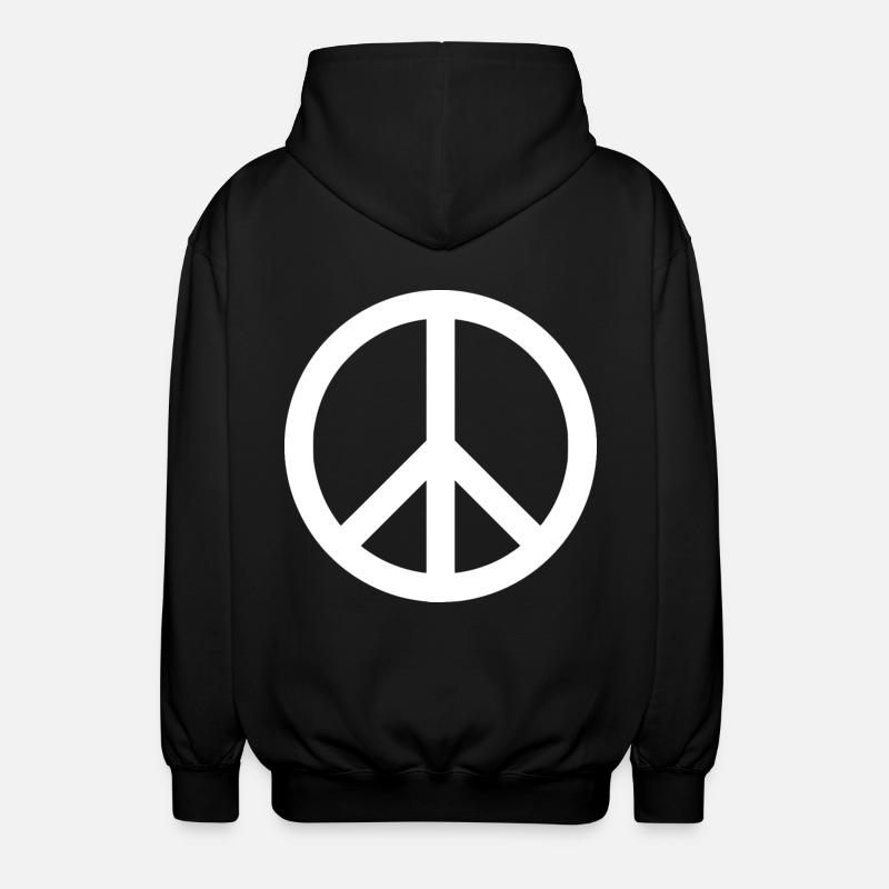Peacezeichen - Unisex Kapuzenjacke - Schwarz