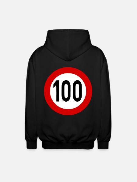 Speed limit 100 - Unisex Hooded Jacket - black