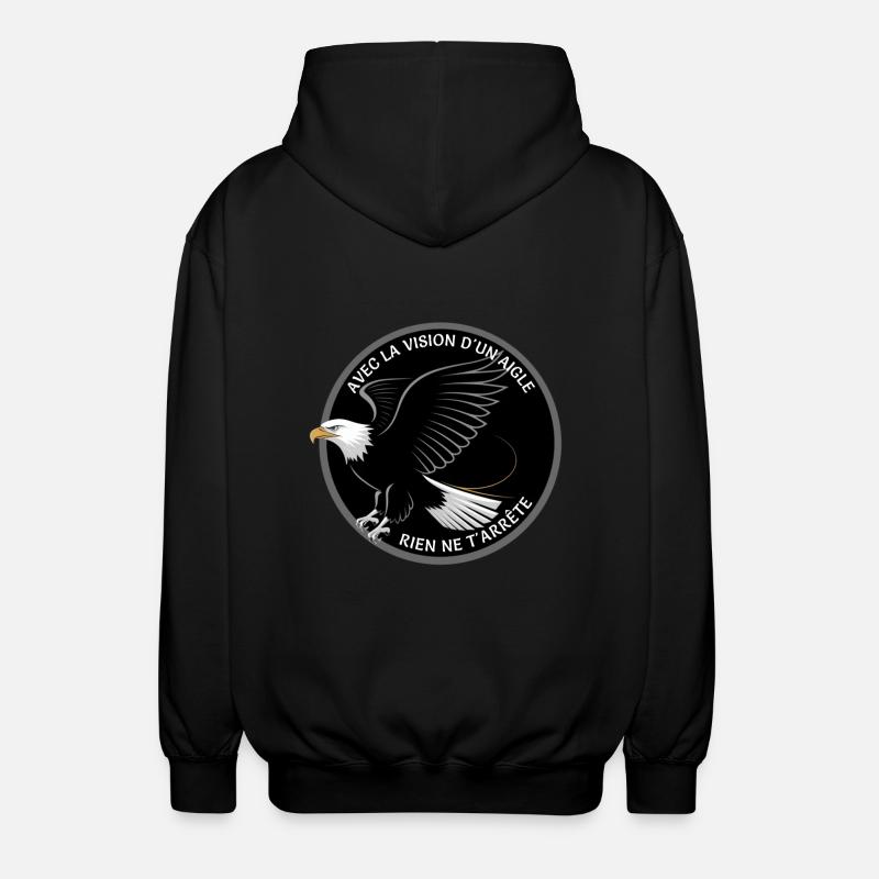 Aigle à tête blanche - Veste à capuche unisexe - noir