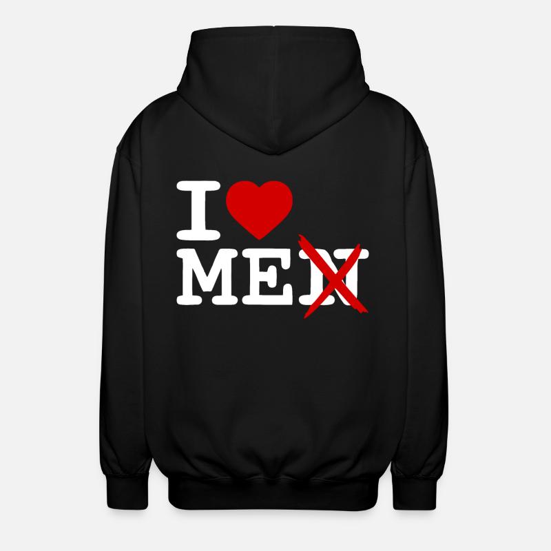 I love me - Unisex Hooded Jacket - black
