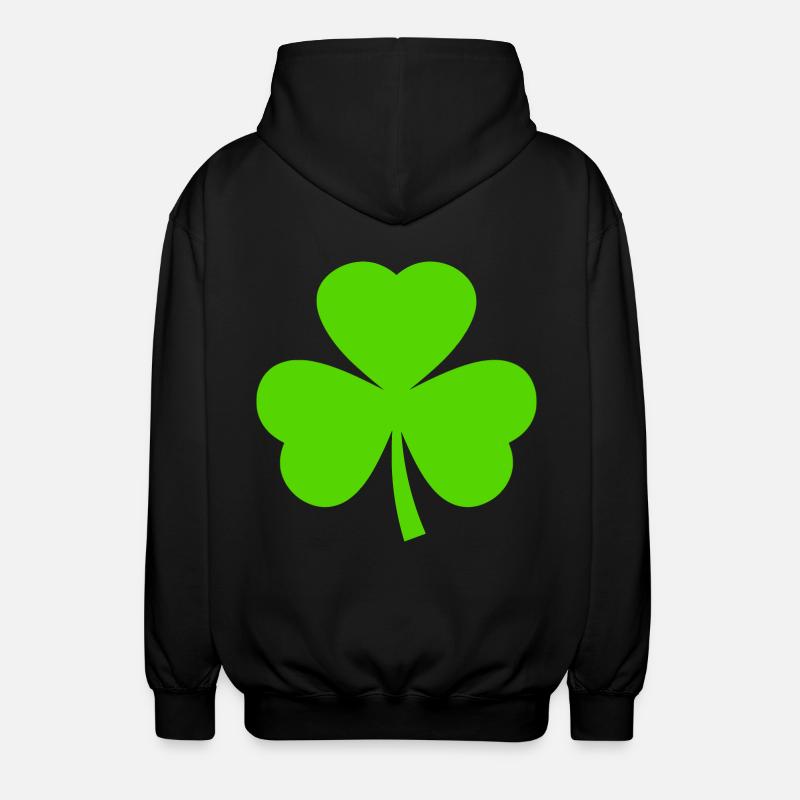 Trèfle de la Saint-Patrick - Veste à capuche unisexe - noir