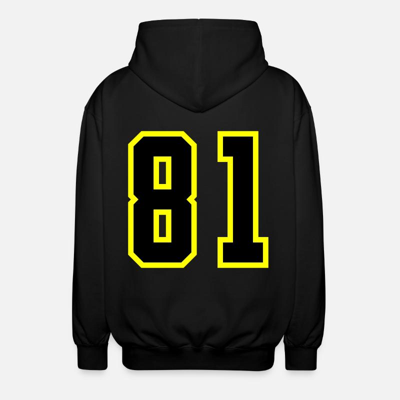 Maillot à numéros 81 - Veste à capuche unisexe - noir