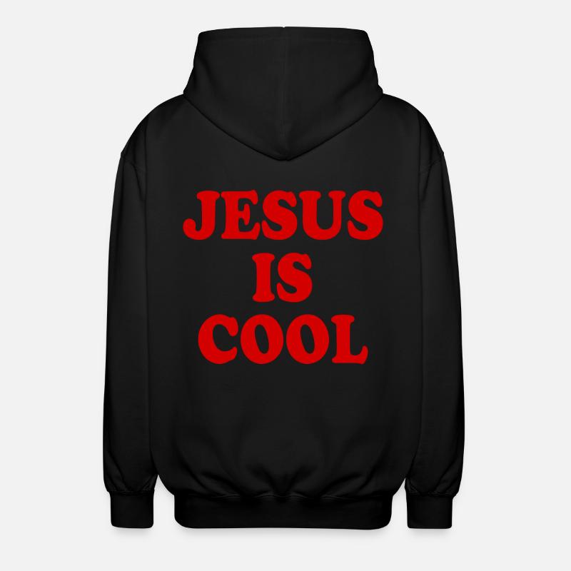 Jesus is cool - Unisex Hooded Jacket - black