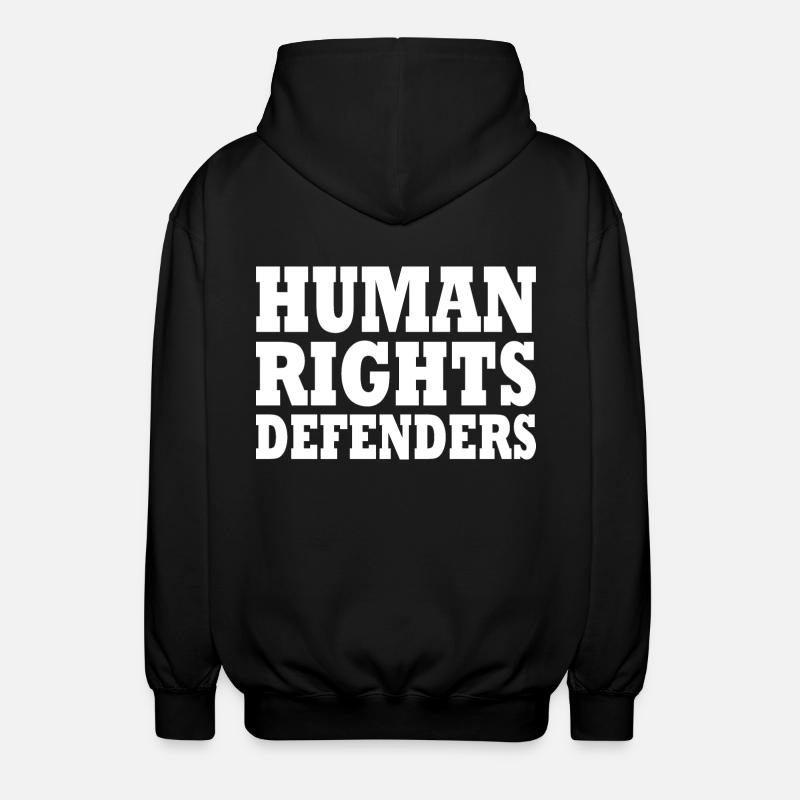 Human rights defenders - Veste à capuche unisexe - noir