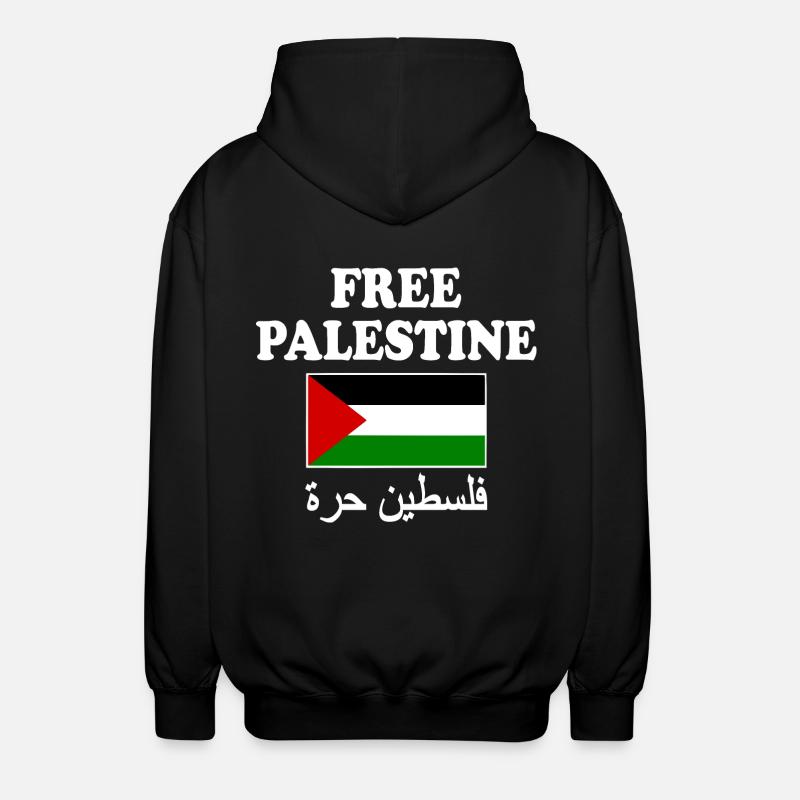 Free palestine - Veste à capuche unisexe - noir