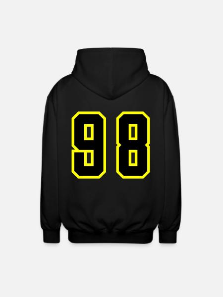 98 Number Leotard - Unisex Hooded Jacket - black