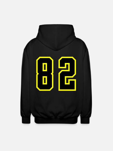 82 Number Leotard - Unisex Hooded Jacket - black