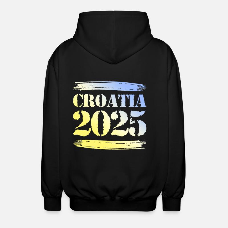 Croatia 2025 - Unisex Hooded Jacket - black