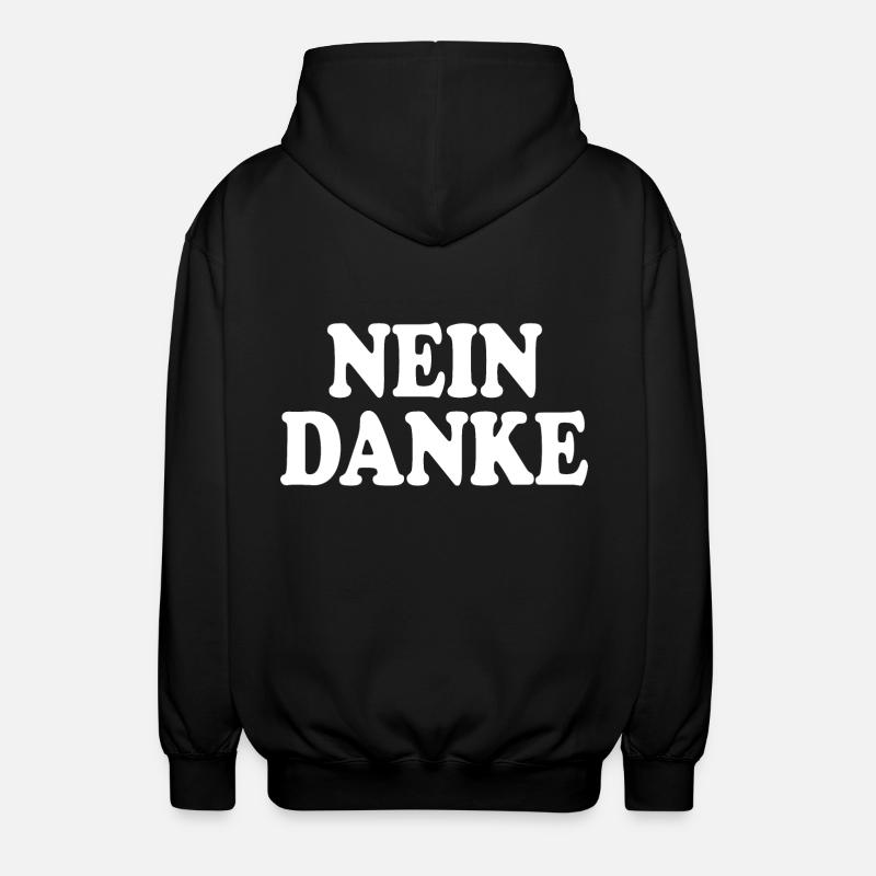 Nein danke - Unisex Kapuzenjacke - Schwarz