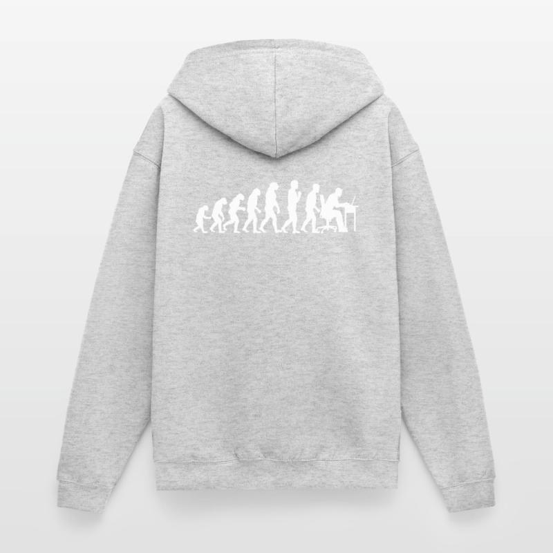 Evolution Computertechniker Nerd Programmierung Unisex Kapuzenjacke